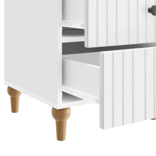  Éjjeliszekrény Magasfényű Fehér 43x 41 x 66,5 cm Szerelt Fa