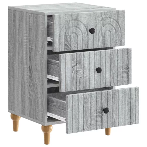  Éjjeliszekrény Szürke Sonoma 43x 41 x 66,5 cm Szerelt Fa
