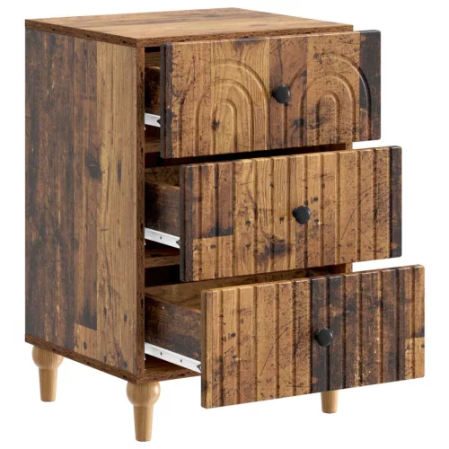  Éjjeliszekrény fiókkal Antik Fa 43x 41 x 66,5 cm Szerelt Fa