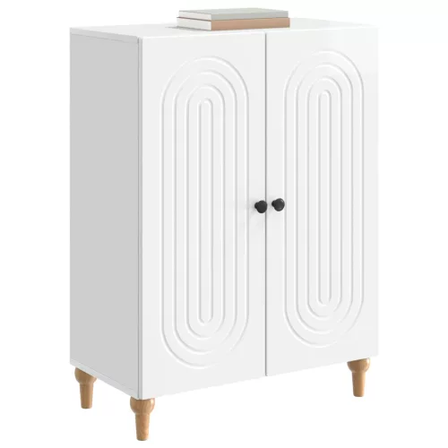  Széf Magasfényű Fehér 66 x 34,5 x 90 cm Szerelt Fa