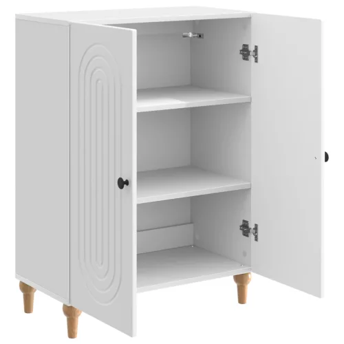  Széf Magasfényű Fehér 66 x 34,5 x 90 cm Szerelt Fa