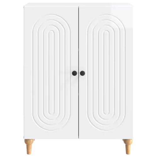  Széf Magasfényű Fehér 66 x 34,5 x 90 cm Szerelt Fa