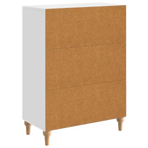  Széf Magasfényű Fehér 66 x 34,5 x 90 cm Szerelt Fa