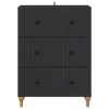  Fiókos szekrény Fekete 66 x 34,5 x 90 cm Szerelt Fa
