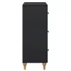  Fiókos szekrény Fekete 66 x 34,5 x 90 cm Szerelt Fa