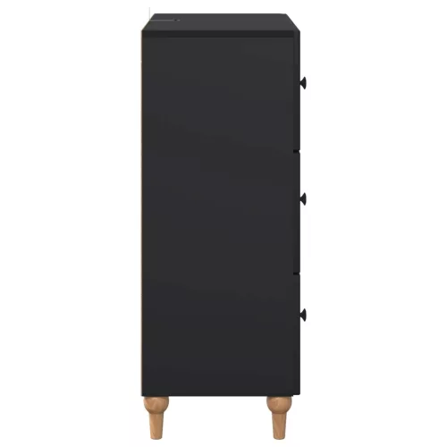  Fiókos szekrény Fekete 66 x 34,5 x 90 cm Szerelt Fa