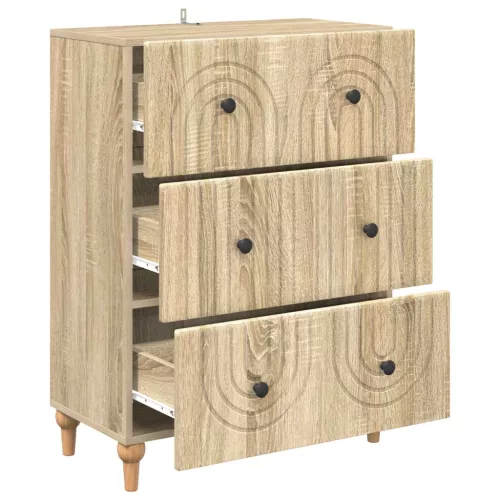  Fiókos szekrény Sonoma Tölgy 66 x 34,5 x 90 cm Szerelt Fa