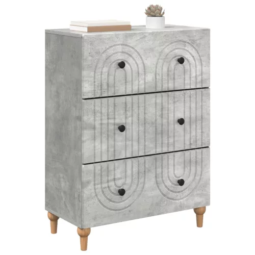  Fiókos szekrény Betonszürke 66 x 34,5 x 90 cm Szerelt Fa