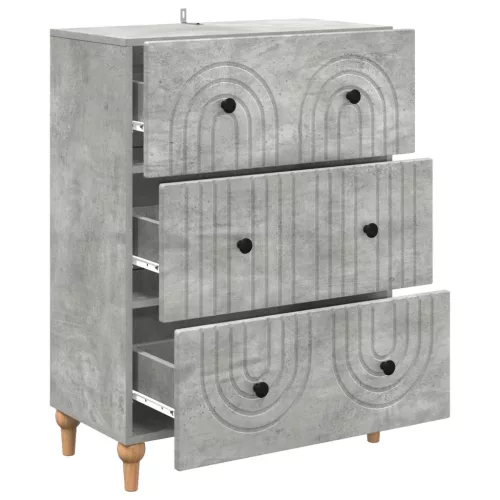  Fiókos szekrény Betonszürke 66 x 34,5 x 90 cm Szerelt Fa