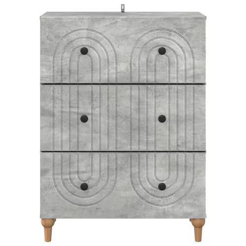  Fiókos szekrény Betonszürke 66 x 34,5 x 90 cm Szerelt Fa