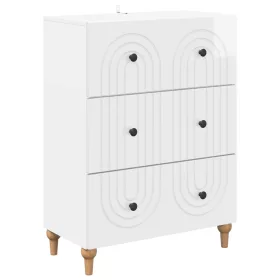    Fiókos szekrény Magasfényű Fehér 66 x 34,5 x 90 cm Szerelt Fa