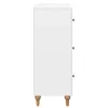  Fiókos szekrény Magasfényű Fehér 66 x 34,5 x 90 cm Szerelt Fa