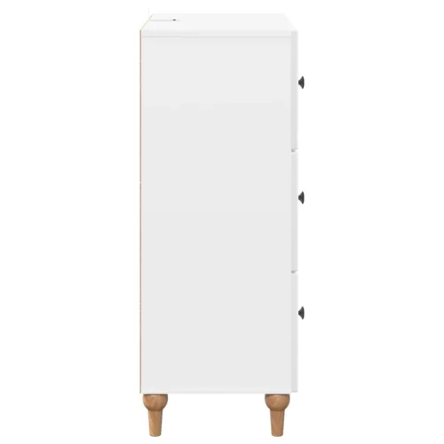  Fiókos szekrény Magasfényű Fehér 66 x 34,5 x 90 cm Szerelt Fa