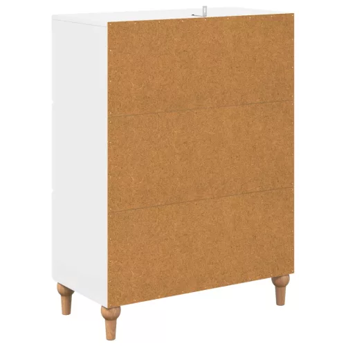  Fiókos szekrény Magasfényű Fehér 66 x 34,5 x 90 cm Szerelt Fa