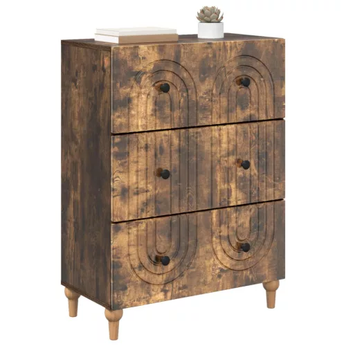  Fiókos szekrény Füstös Tölgy 66 x 34,5 x 90 cm Szerelt Fa