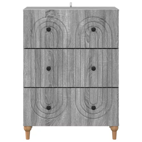  Fiókos szekrény Szürke Sonoma 66 x 34,5 x 90 cm Szerelt Fa