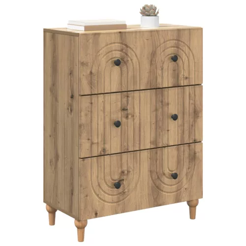  Fiókos szekrény Kézműves Tölgy 66 x 34,5 x 90 cm Szerelt Fa