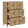  Fiókos szekrény Kézműves Tölgy 66 x 34,5 x 90 cm Szerelt Fa