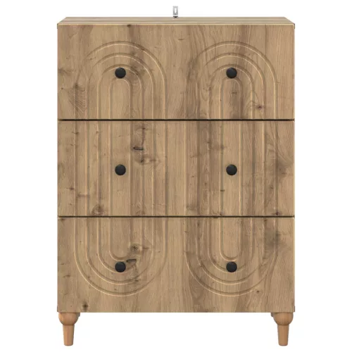 Fiókos szekrény Kézműves Tölgy 66 x 34,5 x 90 cm Szerelt Fa