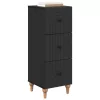  Fiókos szekrény Fekete 33 x 34,5 x 90 cm Szerelt Fa