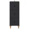  Fiókos szekrény Fekete 33 x 34,5 x 90 cm Szerelt Fa
