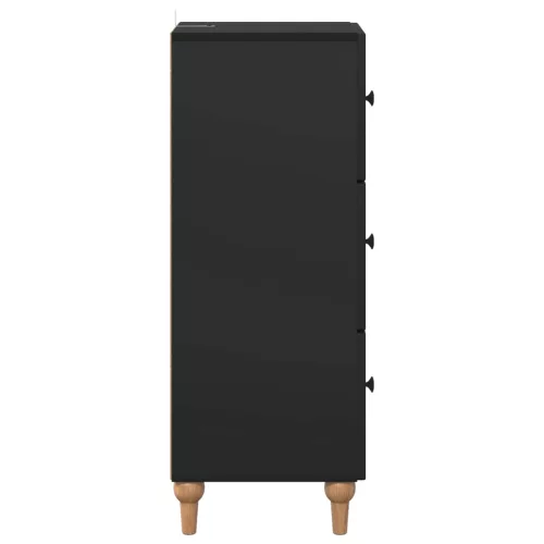  Fiókos szekrény Fekete 33 x 34,5 x 90 cm Szerelt Fa