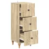  Fiókos szekrény Sonoma Tölgy 33 x 34,5 x 90 cm Szerelt Fa