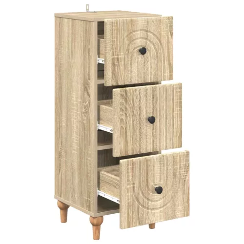  Fiókos szekrény Sonoma Tölgy 33 x 34,5 x 90 cm Szerelt Fa