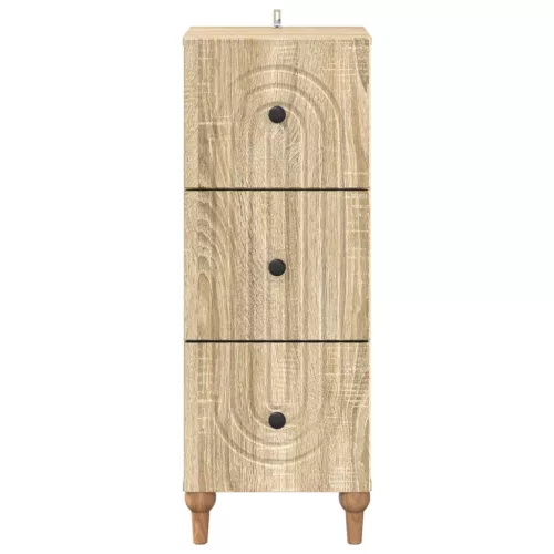  Fiókos szekrény Sonoma Tölgy 33 x 34,5 x 90 cm Szerelt Fa