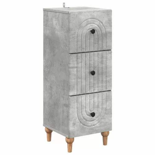  Fiókos szekrény Betonszürke 33 x 34,5 x 90 cm Szerelt Fa