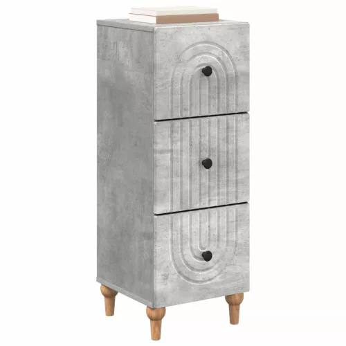  Fiókos szekrény Betonszürke 33 x 34,5 x 90 cm Szerelt Fa