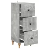  Fiókos szekrény Betonszürke 33 x 34,5 x 90 cm Szerelt Fa