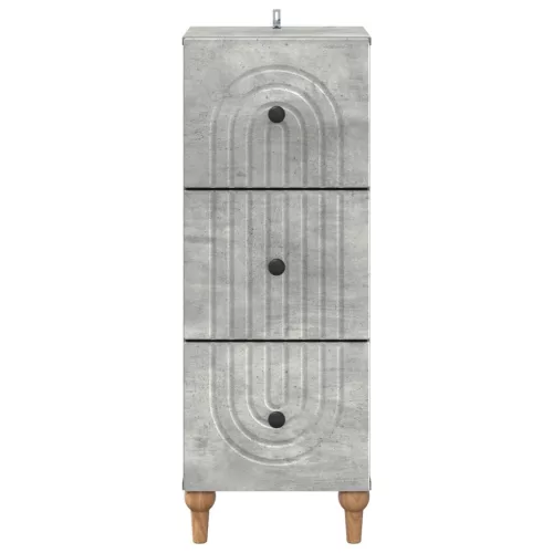  Fiókos szekrény Betonszürke 33 x 34,5 x 90 cm Szerelt Fa