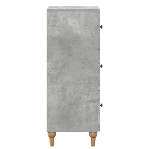  Fiókos szekrény Betonszürke 33 x 34,5 x 90 cm Szerelt Fa