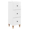  Fiókos szekrény Magasfényű Fehér 33 x 34,5 x 90 cm Szerelt Fa