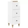  Fiókos szekrény Magasfényű Fehér 33 x 34,5 x 90 cm Szerelt Fa