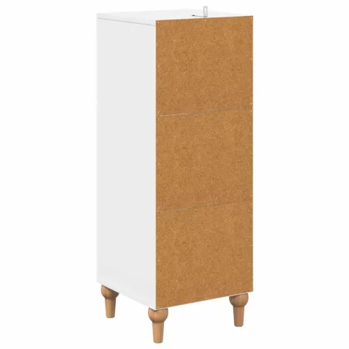  Fiókos szekrény Magasfényű Fehér 33 x 34,5 x 90 cm Szerelt Fa