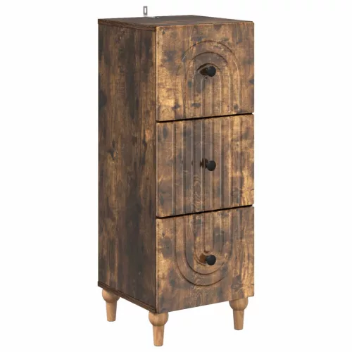  Fiókos szekrény Füstös Tölgy 33 x 34,5 x 90 cm Szerelt Fa