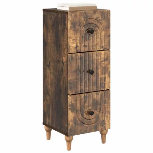  Fiókos szekrény Füstös Tölgy 33 x 34,5 x 90 cm Szerelt Fa