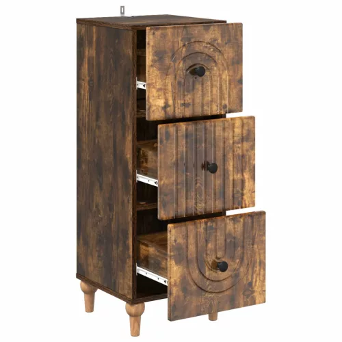  Fiókos szekrény Füstös Tölgy 33 x 34,5 x 90 cm Szerelt Fa