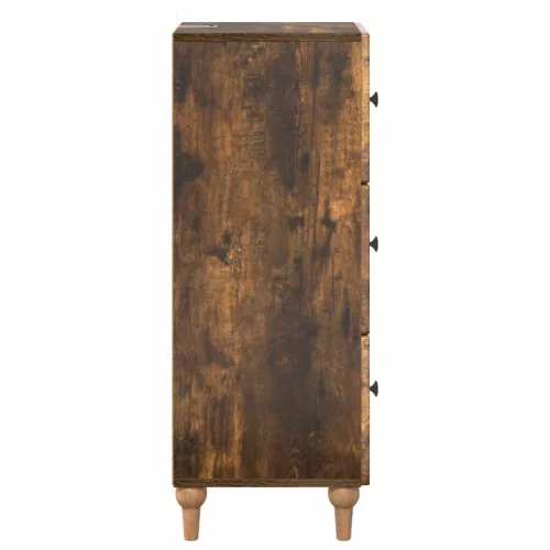  Fiókos szekrény Füstös Tölgy 33 x 34,5 x 90 cm Szerelt Fa