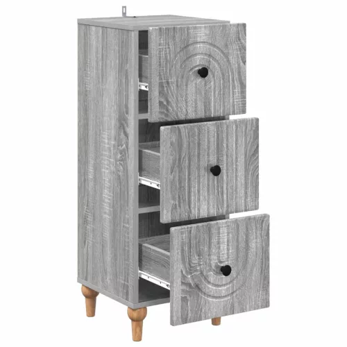  Fiókos szekrény Szürke Sonoma 33 x 34,5 x 90 cm Szerelt Fa