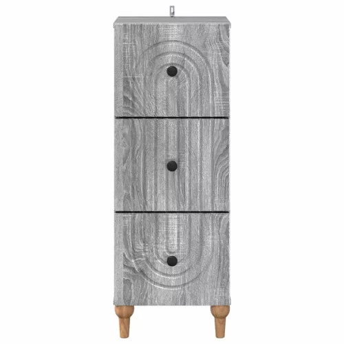  Fiókos szekrény Szürke Sonoma 33 x 34,5 x 90 cm Szerelt Fa