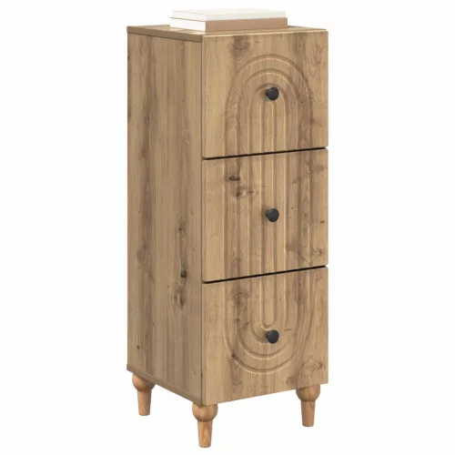  Fiókos szekrény Kézműves Tölgy 33 x 34,5 x 90 cm Szerelt Fa