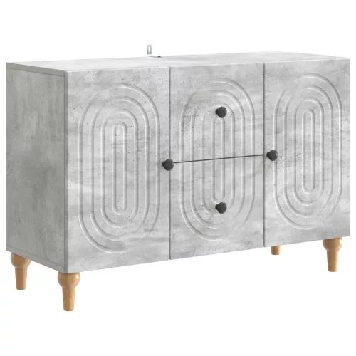  TV szekrény fiókkal Betonszürke 89 x 34,5 x 60 cm Szerelt Fa