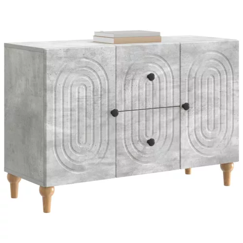  TV szekrény fiókkal Betonszürke 89 x 34,5 x 60 cm Szerelt Fa