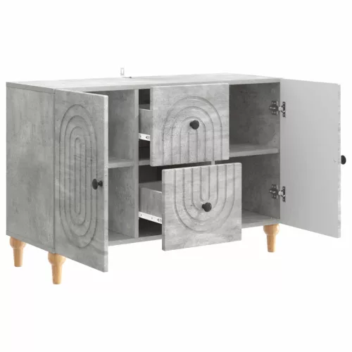  TV szekrény fiókkal Betonszürke 89 x 34,5 x 60 cm Szerelt Fa