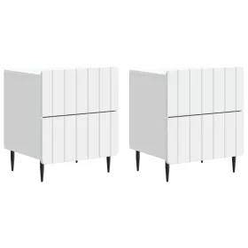    Éjjeliszekrény 2 pcs Fehér 43 x 34,5 x 49,5 cm Szerelt Fa