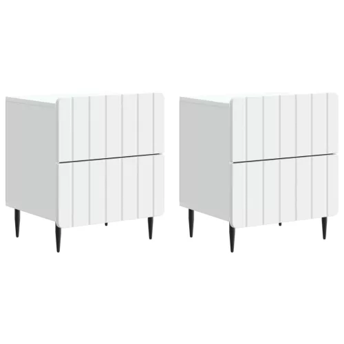  Éjjeliszekrény 2 pcs Fehér 43 x 34,5 x 49,5 cm Szerelt Fa