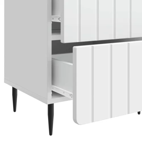  Éjjeliszekrény 2 pcs Fehér 43 x 34,5 x 49,5 cm Szerelt Fa